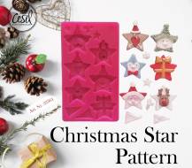 Cesil Silicone mold Stars with Christmas motifs