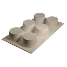 Cesil Moule en silicone pour pâtisserie/pour desserts glacés Muffins 6,8 x 3,8 cm (pour 6 pcs.)