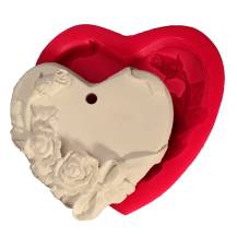 Cesil Silicone mold Heart with roses