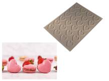 Cesil Silicone baking mold for heart macaroons 30 x 40 cm