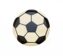 Round chocolate decoration with soccer ball print (15 pcs)