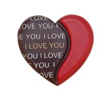 Čokoládová dekorace Srdíčko I Love You (15 ks)
