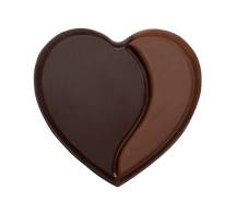 Schokoladendekoration Dunkles Herz (15 Stück)