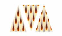 Dekoracja czekoladowa Białe trójkąty ze wzorem łezki (20 szt.)