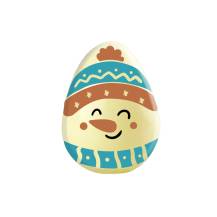 Čokoládová dekorace Vánoční sněhulák 3D vajíčko (5 ks) Trvanlivost do 7.12.2023!