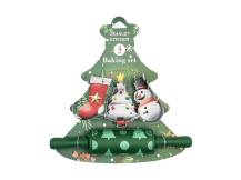 Набір формочок для печива та качалки, зелений з різдвяним мотивом (4 шт.)