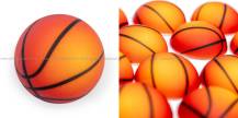 Cukrová dekorace Basketbalový míč polokoule (15 ks)