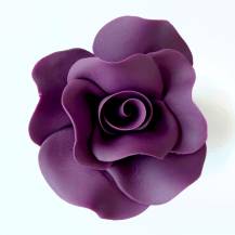 Cukrová růže velká tmavě fialová (9 ks)