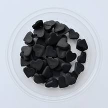 Cukrová srdíčka malá černá (50 ks)