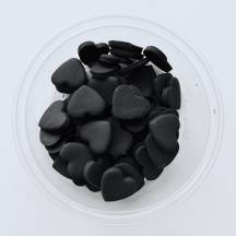 Cukrová srdíčka velká černá (50 ks)