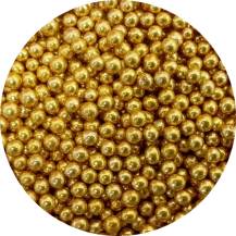 Small golden sugar pearls (80 g)