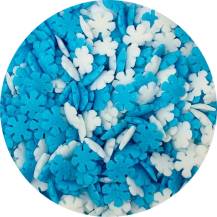 Sugar flakes white and blue (50 g)