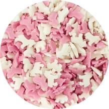 Cukor unikornisok rózsaszín és fehér (50 g)