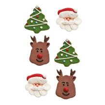 Decora cukrová dekorace Santa a stromečky (6 ks) Trvanlivost do 30.6.2024!