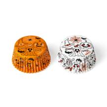 Decora košíčky na muffiny Oranžové a bílé s halloweenským motivem (36 ks) 1