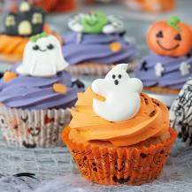 Decora košíčky na muffiny Oranžové a bílé s halloweenským motivem (36 ks) 2