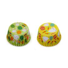 Decora košíčky na muffiny Žluté a zelené s velikonočním motivem (36 ks)