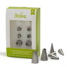 Decora set of trimming tips Flowers and leaves (8 pcs)