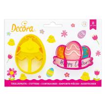 Decora cookie cutters Chicken and eggs (2 pcs)