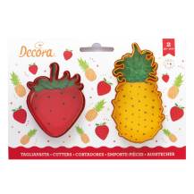 Decora cutter Pineapple and strawberry (2 pcs)