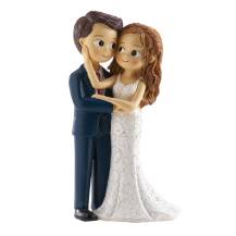 Figurka Dekora Panna Młoda głaszcząca twarz Pana Młodego 16 cm
