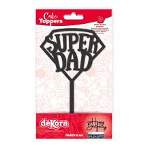Dekora zapichovací dekorace černá Super Dad