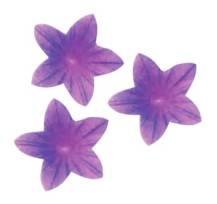 Dekorace z jedlého papíru Květina mini fialová (400 ks)