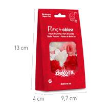 Dekorace z jedlého papíru Květiny bílé, růžové a červené (8 ks)