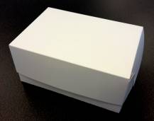 Pudełko na ciasto białe prostokątne (17 x 12 x 8 cm)