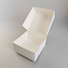 Dortová krabice JOY bílá nepromastitelná (14 x 14 x 9 cm)