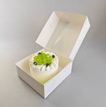 Dortová krabice JOY bílá nepromastitelná (22 x 22 x 9 cm)