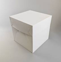 Dortová krabice na patrový dort JOY bílá nepromastitelná (30 x 30 x 30 cm)