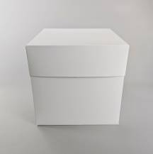 Dortová krabice na patrový dort JOY bílá nepromastitelná (30 x 30 x 30 cm)