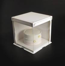 Dortový box bílý s 2 okny (23,5 x 23,5 x 24 cm)
