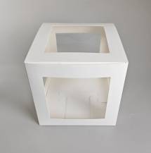 Dortový box na dorty s 5 okny (25 x 25 x 25 cm)