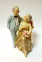 Figure elderly couple Golden wedding B