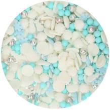FunCakes Cukrové zdobení bílo-modré Frozen Medley (50 g) 1