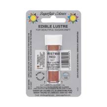 Sugarflair essbare Perlenstaubfarbe (2 g) Christmas Red (E171-frei)