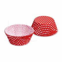 Muffin cups Red with dots 5 x 3 cm (40 pcs)