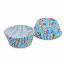 Muffin cups Blue with balloons 5 x 3 cm (40 pcs)
