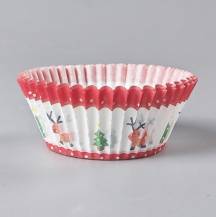 Košíčky na muffiny s vánočním motivem Santa a stromečky (100 ks)