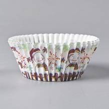 Košíčky na muffiny s vánočním motivem Sněhuláci (100 ks)