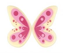 Michelle Schokoladendekoration Schmetterlinge weiß-rosa (90 Stück)