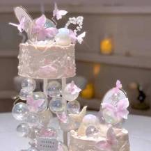 Nejedlá dekorace Koule průhledné různé velikosti (4 ks)