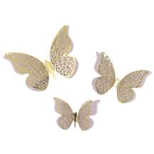 Nejedlá dekorace světle fialovo-zlatá Motýlci (12 ks)