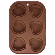 Orion silicone baking mold Hearts (for 6 pcs.)