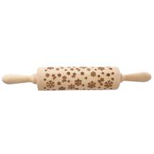 Orion Wooden cylinder with a pattern of snowflakes and bells 20/38 cm