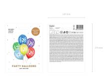 PartyDeco balónky barevné metalické 2. narozeniny (6 ks, náhodné barvy) 1