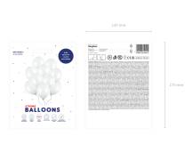 PartyDeco balónky bílé 30 cm (10 ks) 1