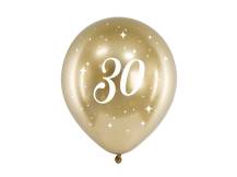 Ballons PartyDeco dorés brillants 30 (6 pcs)